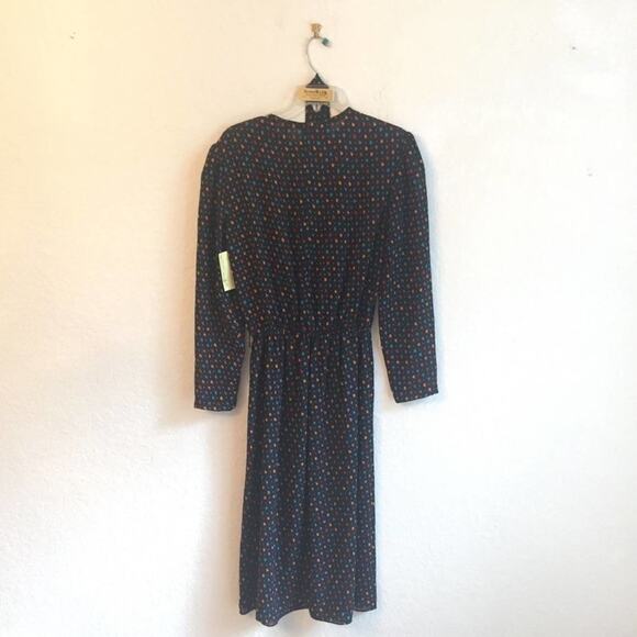 Vintage L Virgo ll sheer 1980s dress self belt - Picture 4 of 8